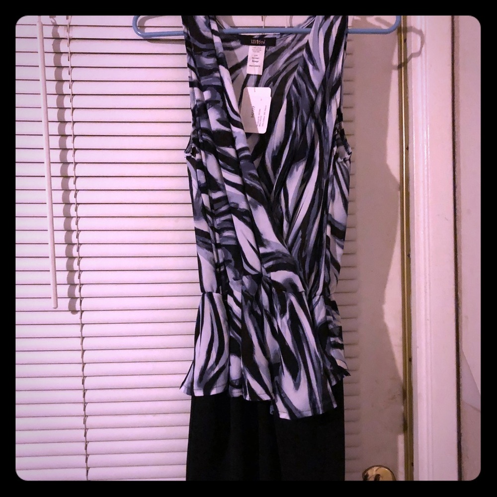 Patterned Peplum Dress